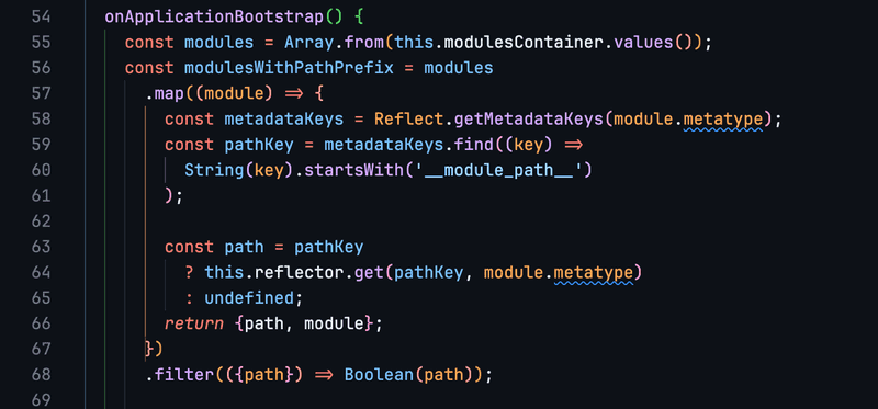 collecting a list of nest routermodule path prefixes module paths